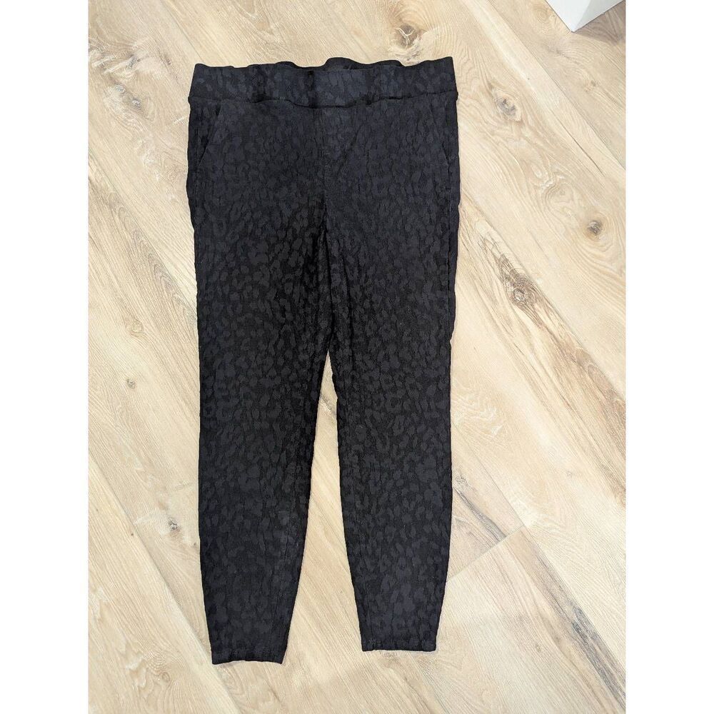 Torrid Black Leopard Flocked Pixie Pants